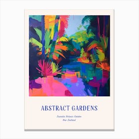 Colourful Gardens Dunedin Botanic Garden New Zealand 2 Blue Poster Canvas Print