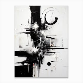 Melancholy Abstract Black And White 4 Canvas Print