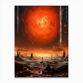 Space Landscape 5 Canvas Print