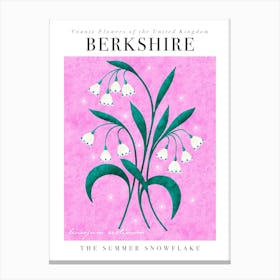 County Flower of Berkshire Summer Snowflake Canvas Print