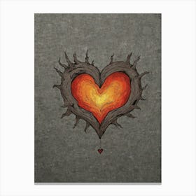 Heart Of Fire 30 Canvas Print