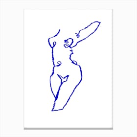 Blue Nude Canvas Print