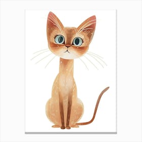 Abyssinian Cat Clipart Illustration 1 Canvas Print