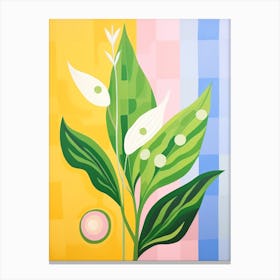 Lily Of The Valley 3 Hilma Af Klint Inspired Pastel Flower Painting Canvas Print