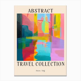 Abstract Travel Collection Poster Venice Italy 4 Canvas Print
