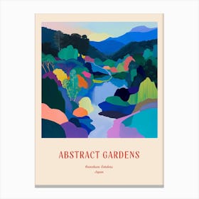 Colourful Gardens Kenrokuen Gardens Japan 3 Red Poster Canvas Print