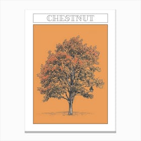 Chestnut Tree Minimalistic Drawing 2 Poster Canvas Print
