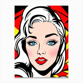 Neon Seduction: Eyes That Tell a Story in Color Pop Art Canvas Print