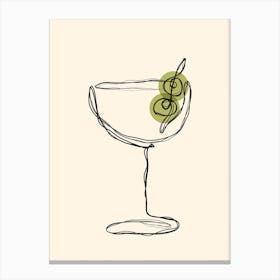 Dirty Martini Cocktail Drink Canvas Print