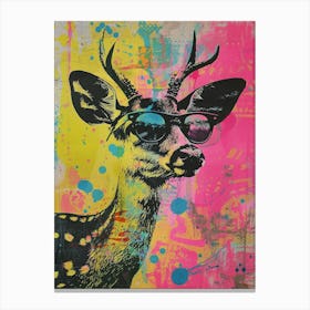 Deer In Sunglasses Canvas Print