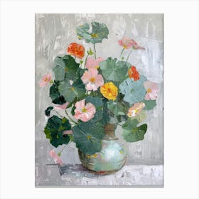 A World Of Flowers Nasturtium 1 Painting Canvas Print