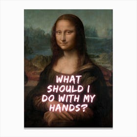 Mona Lisa Hands Canvas Print