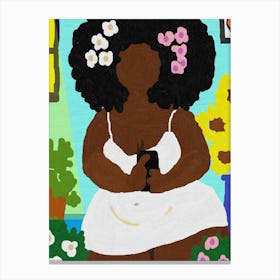 afro flora Canvas Print