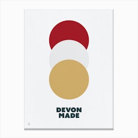 Devon Made, Cream Tea Canvas Print