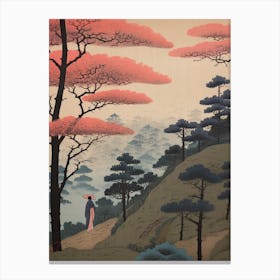 Hitsujiyama Park, Japan Vintage Travel Art 4 Canvas Print