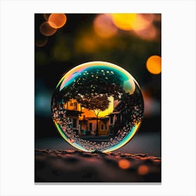 glass ball reflection Canvas Print
