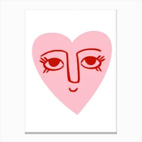 Heart Face Canvas Print