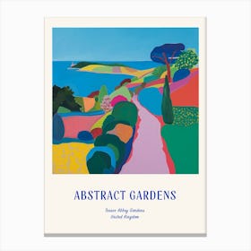 Colourful Gardens Tresco Abbey Gardens United Kingdom 4 Blue Poster Canvas Print