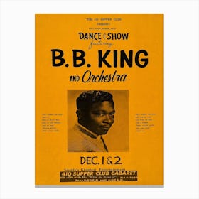 Bb King Orchestra 410 Supper Club Retro Band Replica Concert Poster Trading Card Canvas Print