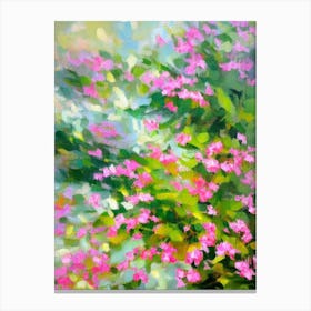 Pink Jasmine 2 Impressionist Painting Plant Canvas Print