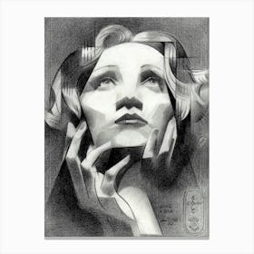 Sans Titre - 29 09 24 (Marlene Dietrich) Canvas Print