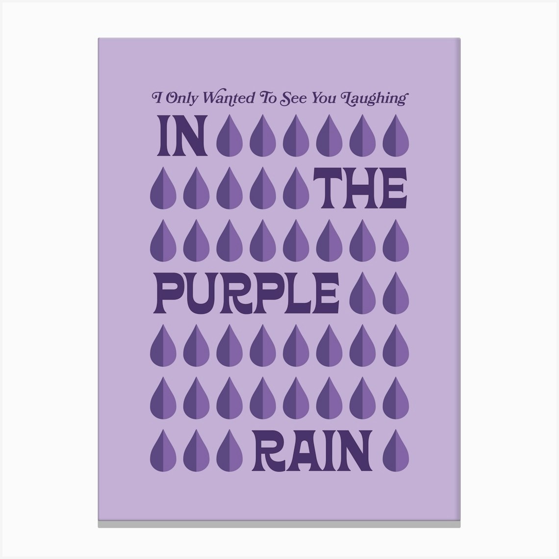 Prince - Purple Rain - Purple Canvas Print by One Louder Prints