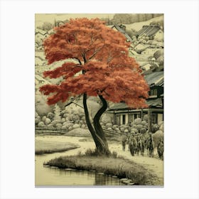 Tree In Autumn Canvas Print