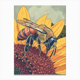 Mason Bee Storybook Illustrations 6 Canvas Print