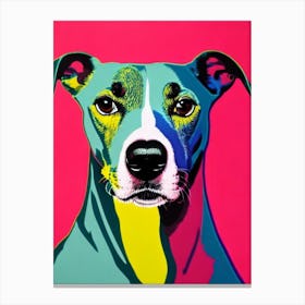 Whippet Andy Warhol Style dog Canvas Print