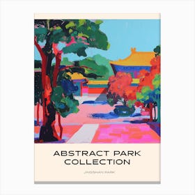 Abstract Park Collection Poster Jingshan Park Beijing China 4 Canvas Print