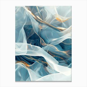 Abstract Blue And Gold 14 Canvas Print