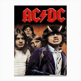 Acdc Highway To Hell Digital Poster Canvas Print