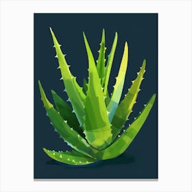 Aloe Vera Plant Minimalist Illustration 4 Canvas Print
