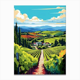 Woodinville Wine Country Fauvism 15 Canvas Print
