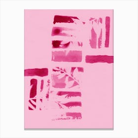 Abstract Pink Nature Strokes Canvas Print