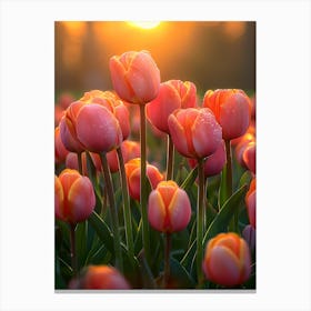 Sunrise Tulips Canvas Print