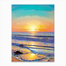 Sunset At The Beach Canvas Print