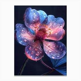 Water Droplet Flower Canvas Print