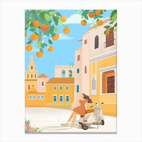 Seville Oranges, Spain Canvas Print