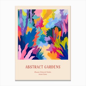 Colourful Gardens Missouri Botanical Garden Usa 4 Red Poster Canvas Print
