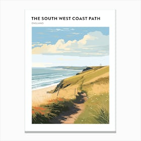 The South West Coast Path England 1 Hiking Trail Landscape Poster Canvas Print
