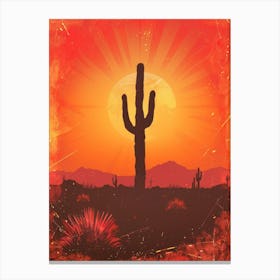 Sunset In The Desert 18 Canvas Print