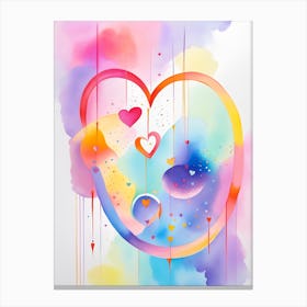 Watercolor Heart Canvas Print