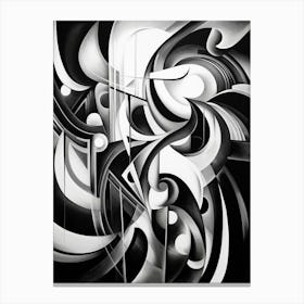 Transformation Abstract Black And White 5 Canvas Print