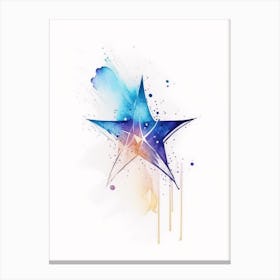 Star Symbol Minimal 1 Watercolour Canvas Print