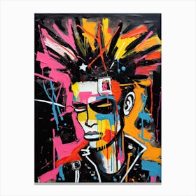 Punk In The Black Jacket Canvas Print