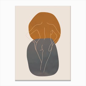 Line Female Figure 82 Canvas Print