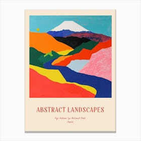 Colourful Abstract Fuji Hakone Izu National Park Japan 4 Poster Canvas Print