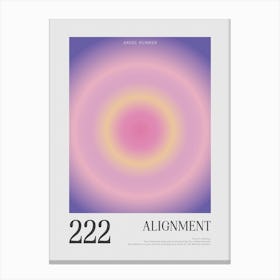 Angel Number Poster 222 Aura Wall Art Aesthetic Room Decor Y2k Room Decor Gradient Print Spiritual Wall Art Girly Canvas Print