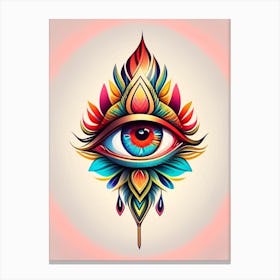 Insight, Symbol, Third Eye Tattoo 2 Canvas Print